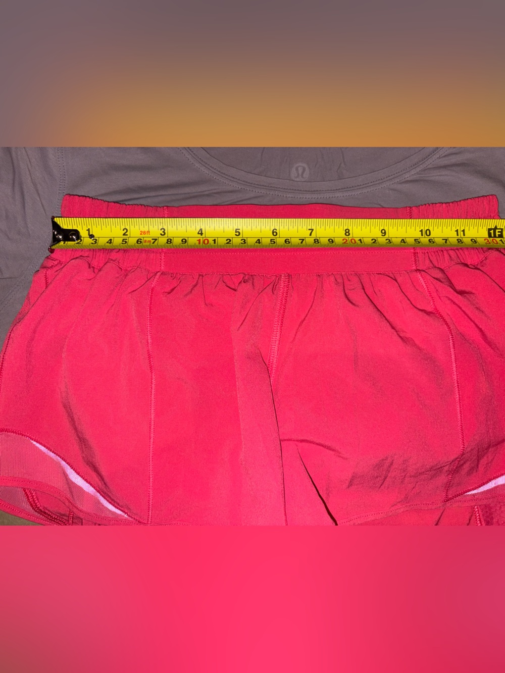 Lululemon Size 6 Coral Orange Running Shorts Athletic Workout - Picture 5 of 6